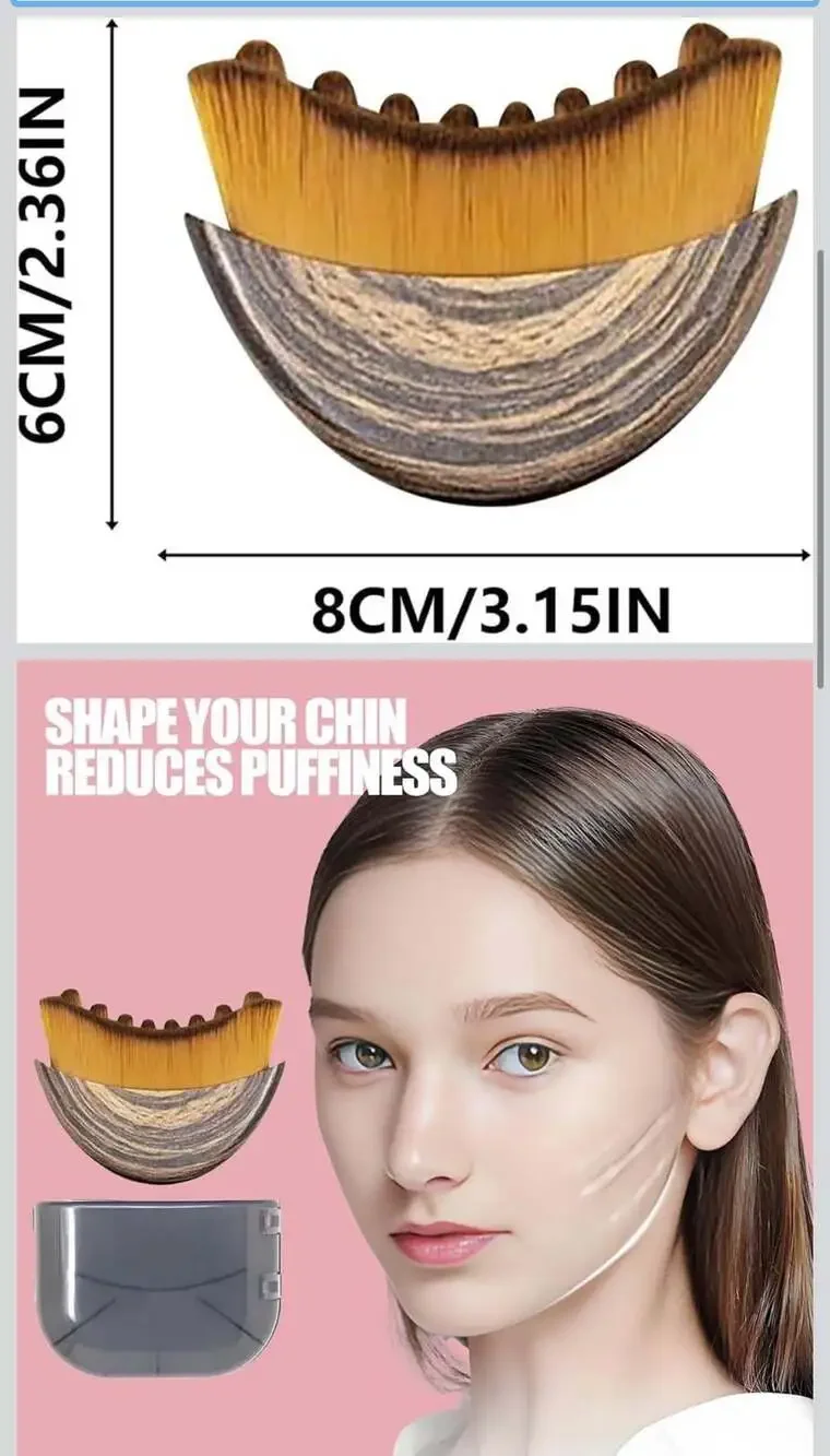 Lymphatic Contour Face Brush for Jawline Sculpting and Lymphatic Drainage Massag